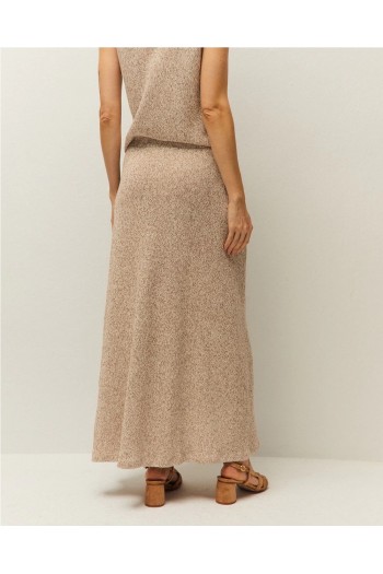 falda larga punto systemaction color beige