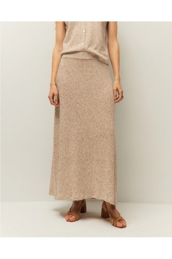 falda larga punto systemaction color beige