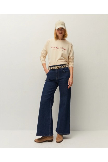 sudadera beige rosa systemaction basica mujer