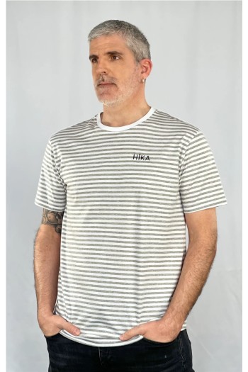 Camiseta manga corta hombre rayas Hika
