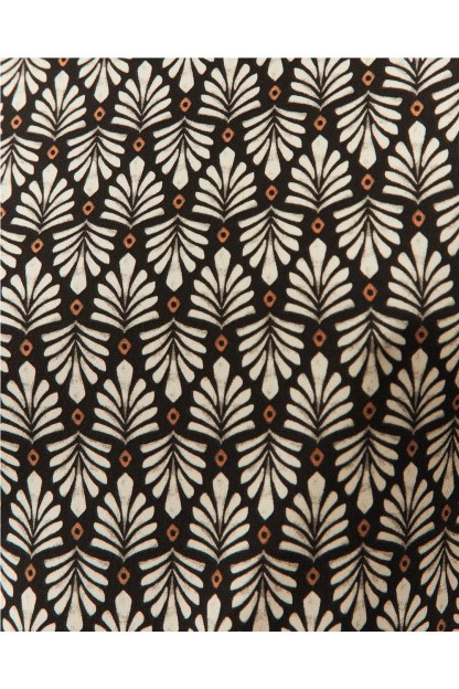 vestido estampado frunces systemaction mujer negro