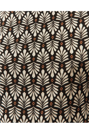 vestido estampado frunces systemaction mujer negro