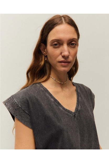 vestido con tachas mujer system action corto