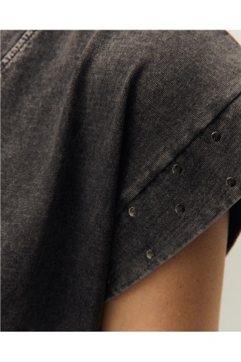 vestido con tachas mujer system action corto