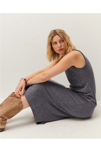 vestido canale azul systemaction mujer