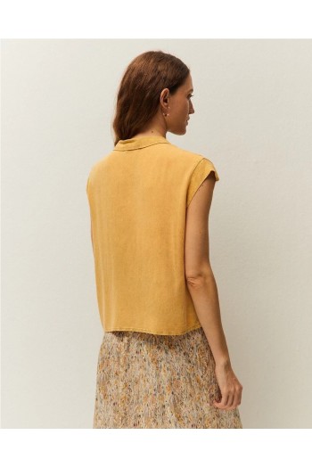 camisa mostaza deslavada systemaction mujer