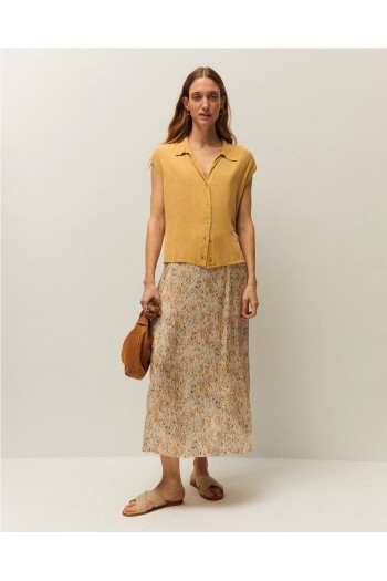 camisa mostaza deslavada systemaction mujer