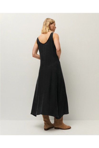 vestido negro largo systemaction mujer 2