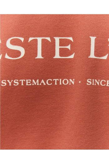 sudadera beige rosa systemaction basica mujer