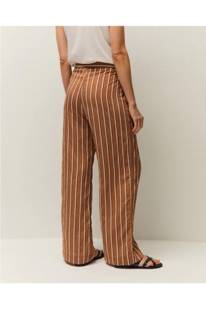 pantalon rayas color camel systemaction mujer