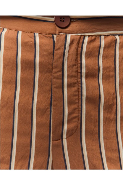 pantalon rayas color camel systemaction mujer