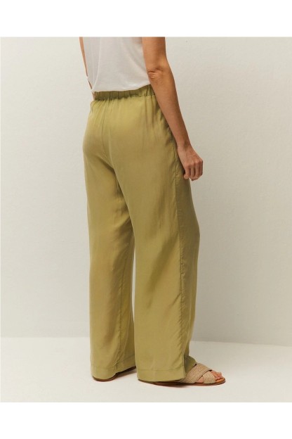 pantalon color verde ancho sytemaction mujer
