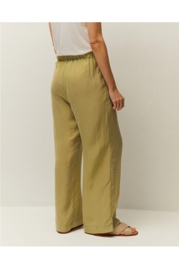 pantalon color verde ancho sytemaction mujer