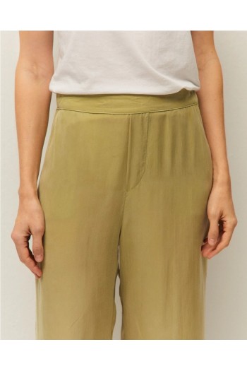 pantalon color verde ancho sytemaction mujer