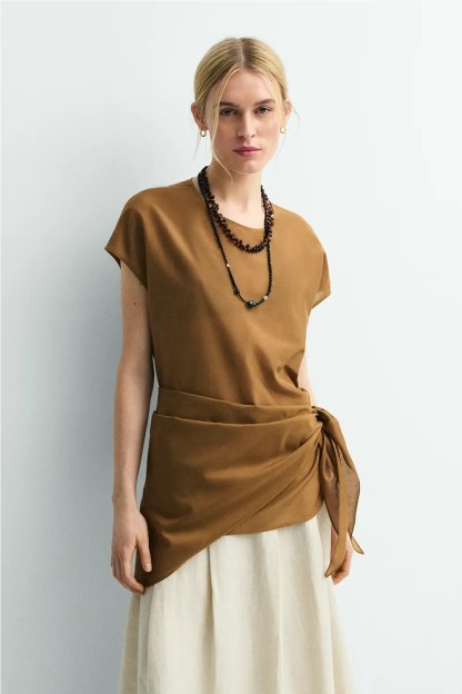 blusa diane ese o ese color tostado mujer