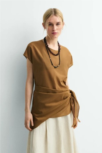 blusa diane ese o ese color tostado mujer