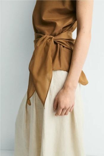 blusa diane ese o ese color tostado mujer