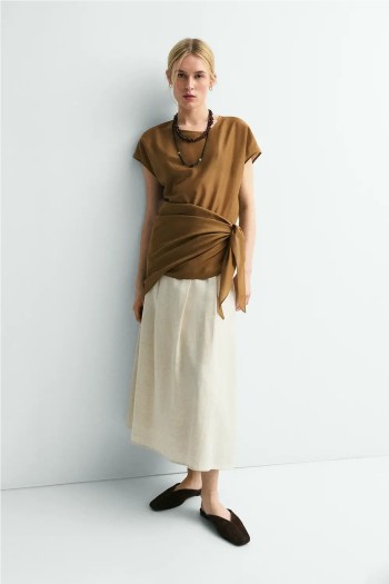 blusa diane ese o ese color tostado mujer