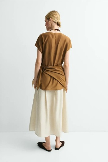 blusa diane ese o ese color tostado mujer