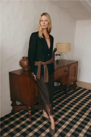 Falda midi lencero mujer ese o ese