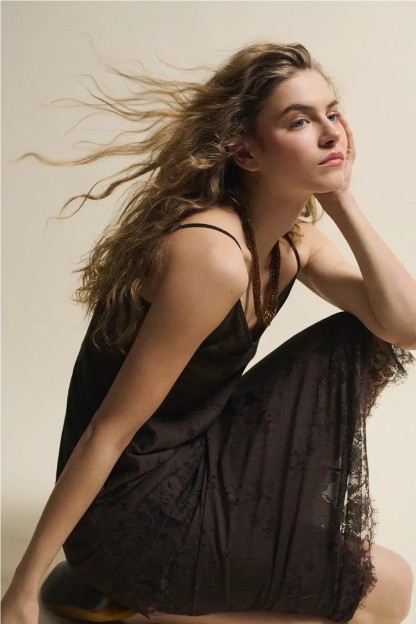 Falda midi lencero mujer ese o ese 2