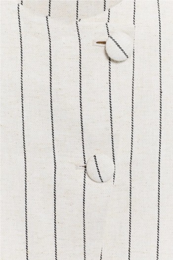 chaqueta bellini beige con rayas negras mujes ese o ese