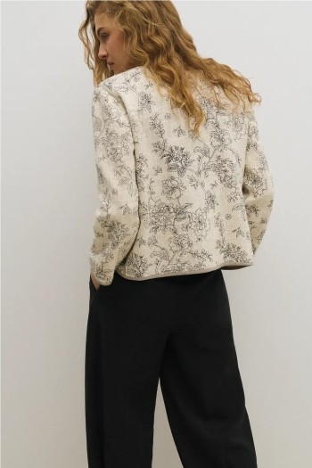 kimono morris beige y negro ese o ese mujer