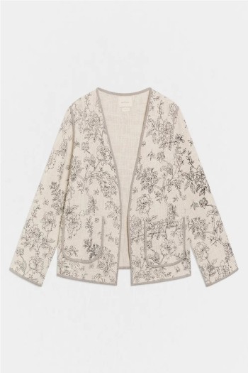 kimono morris beige y negro ese o ese mujer