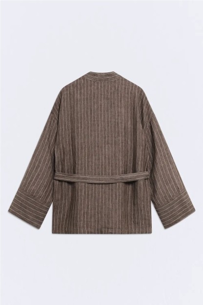 kimono yukata marron y beige ese o ese mujer