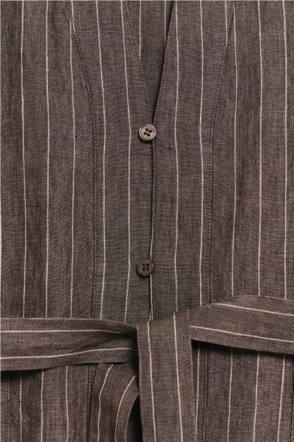 kimono yukata marron y beige ese o ese mujer