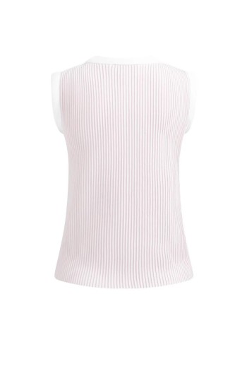 jersey de punto acanalado sin manga lila yaya mujer