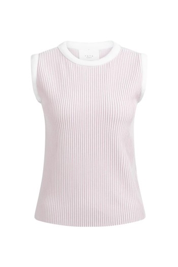 jersey de punto acanalado sin manga lila yaya mujer