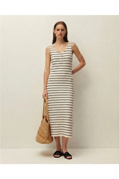 vestido rayas blanco y azul system action mujer