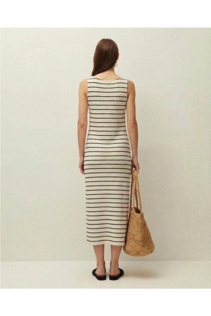 vestido rayas blanco y azul system action mujer