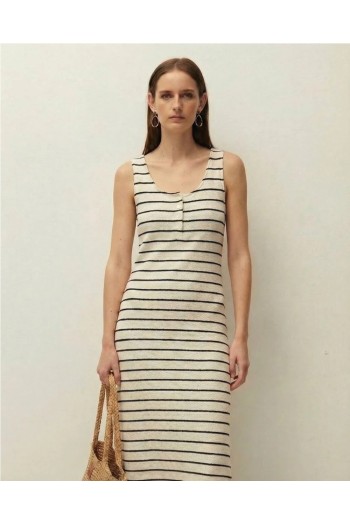 vestido rayas blanco y azul system action mujer