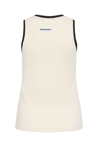 top beige y negro bila rouge edit mujer