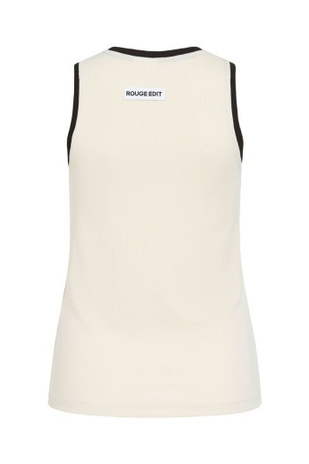 top beige y negro bila rouge edit mujer