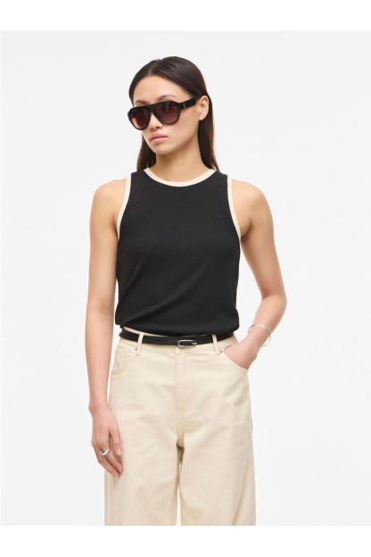 top beige y negro bila rouge edit mujer