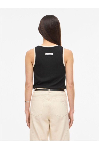 top beige y negro bila rouge edit mujer