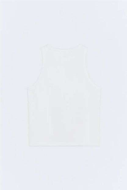 top zoe ese o ese blanco burdeos y marron mujer