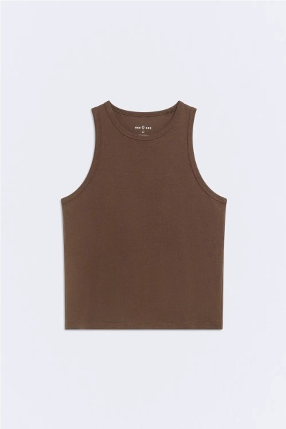 top zoe ese o ese blanco burdeos y marron mujer