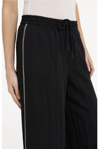 pantalon negro costura lateral yaya mujer