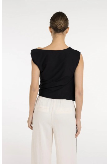 blusa negra yaya sin mangas top