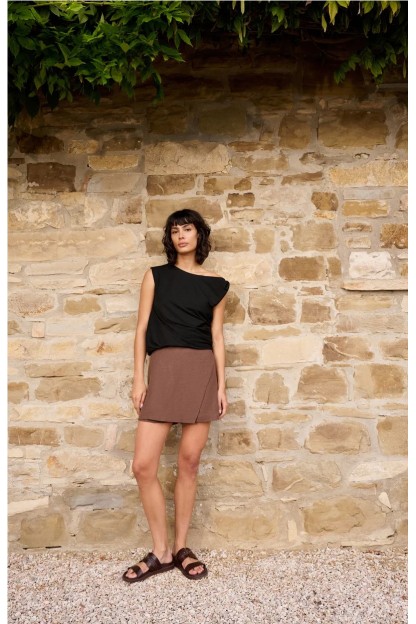 blusa negra yaya sin mangas top