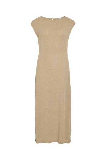 vestido vivelsa vila mujer color beige