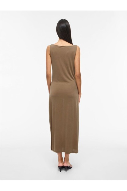 vestido vila vimodala marron mujer 2