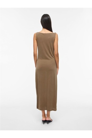 vestido vila vimodala marron mujer