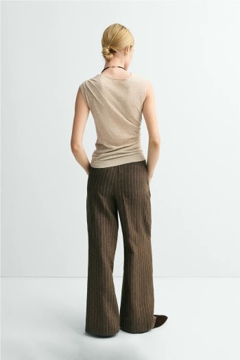 top kairos ese o ese mujer negro y beige