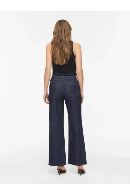 pantalon vaquero azul marino bolsillos delante viflorie vila mujer