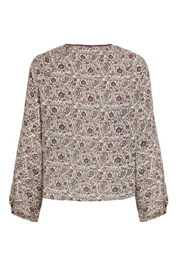 camisa flores granate vimuranda vila mujer